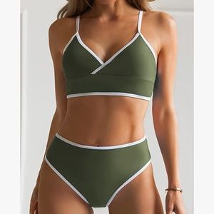 NWT XXL High Cut Tummy Control High Waist Bikini